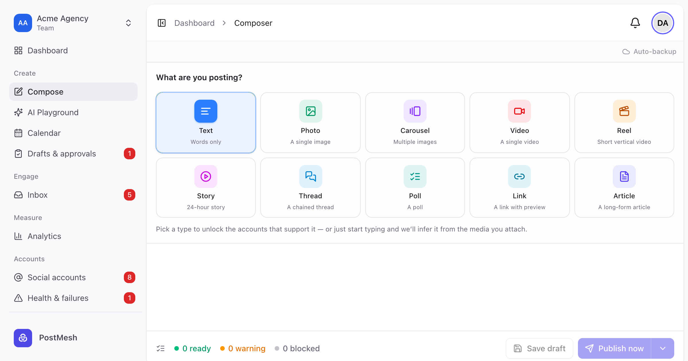 Compose a Social Media Post for Multiple Platforms