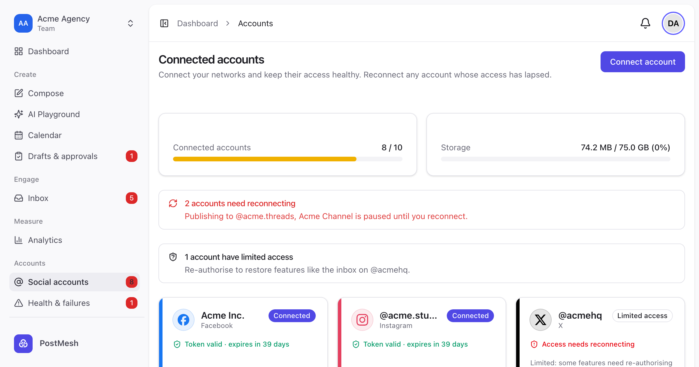 Get Started With PostMesh: Connect Your First Account